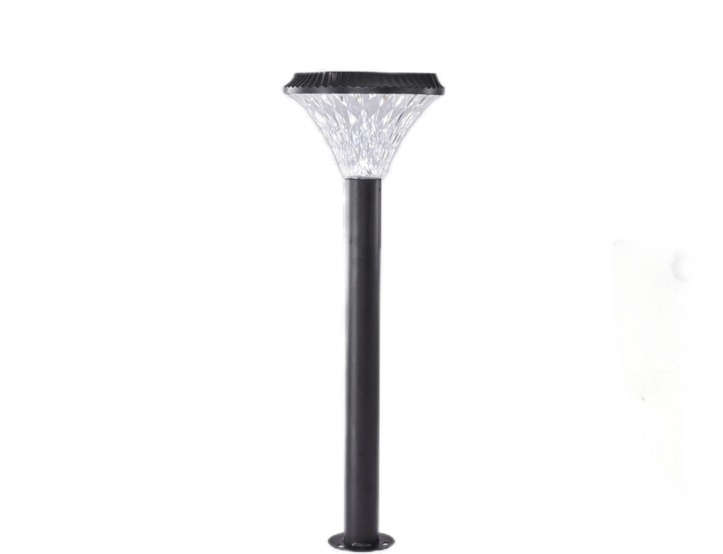 עמוד תאורה סולארי לגינה ראש עגול +דוקרן