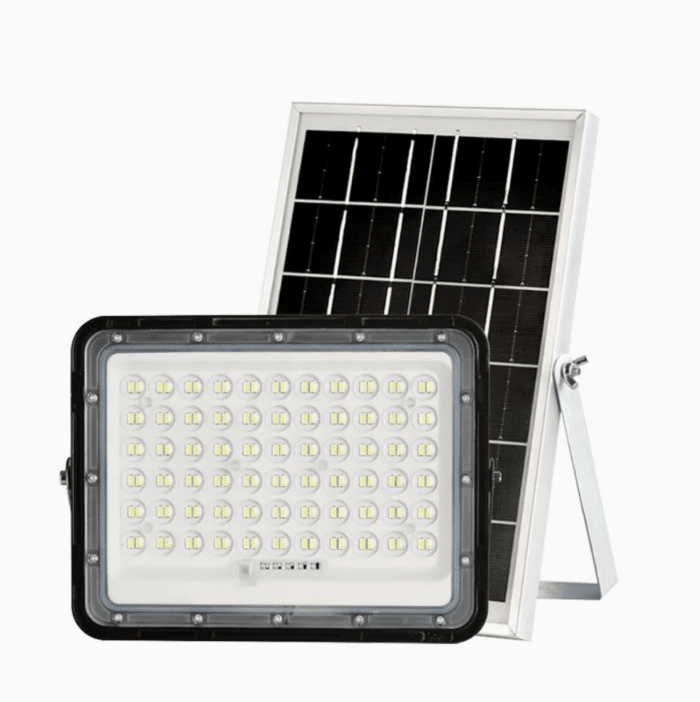 פרוזקטור לד סולארי נטען+פאנל 100w