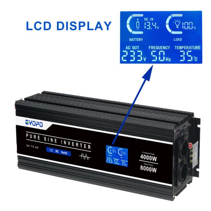 ממיר מתח ac\dc 4000w סינוס טהור 24v\48v