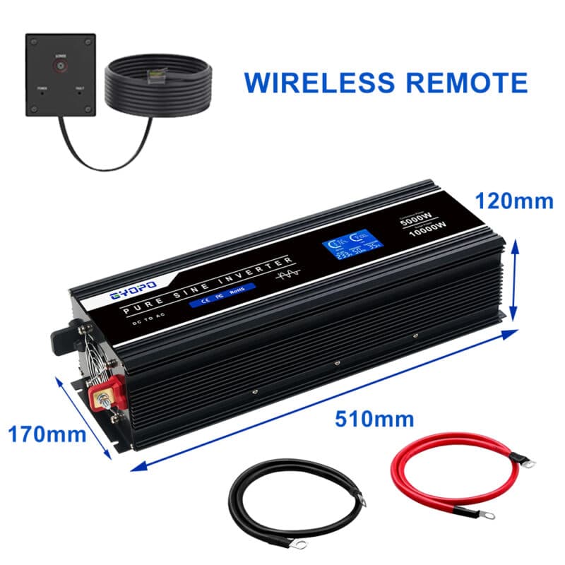 ממיר מתח ac\dc 5000w סינוס טהור 24v\48v
