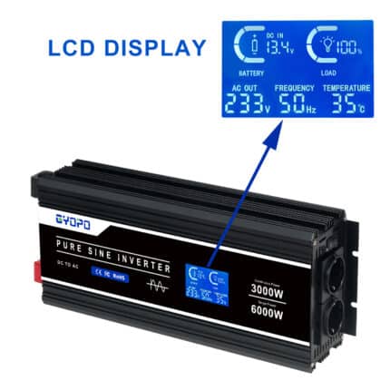 ממיר מתח 3000w סינוס טהור 12v\24v\48v