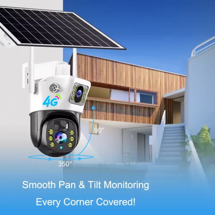 : solarguard secure cam -מצלמת אבטחה סולארית אלחוטית 4g 4mp ptz