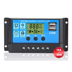 בקר טעינה סולארי אוטומטי חכם chargeflow auto-30a pwm 12v 24v