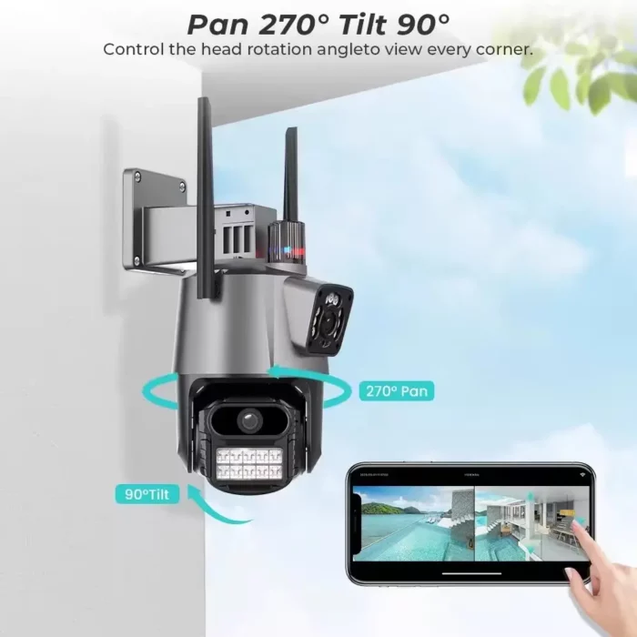 מצלמת אבטחה -wifi 9mp ptz securecam wifi