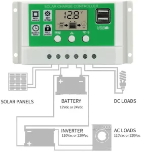 10a pwm בבקר טעינה אוטומטי חכם 12v 24v chargeflow auto-