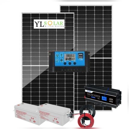 מערכת סולארית 2000w כולל מצברים בקר וממיר