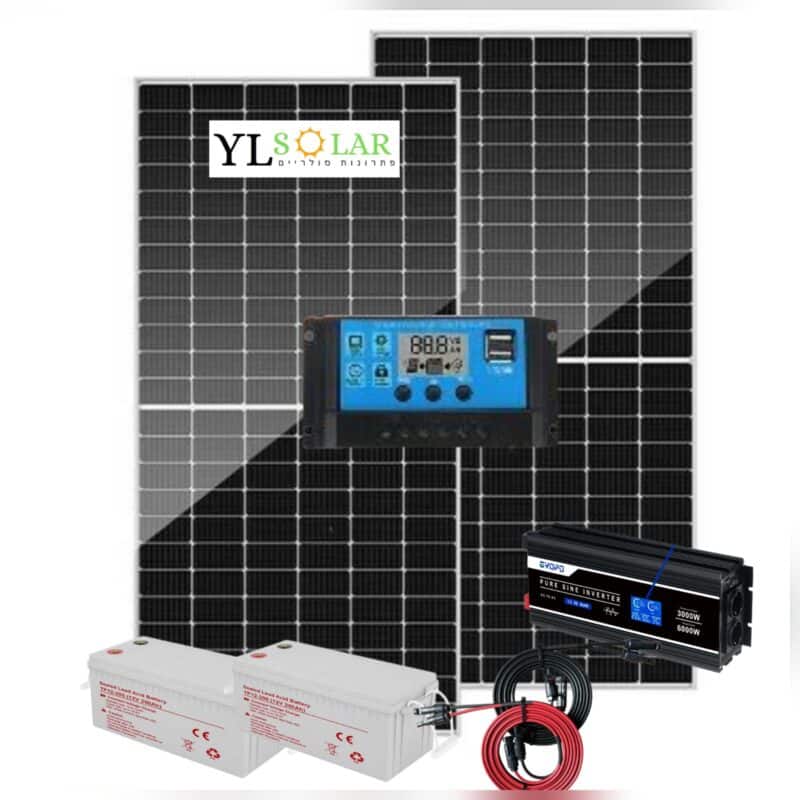 מערכת סולארית 1000w מצברים בקר וממיר