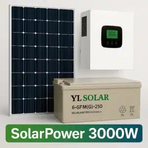 מערכת סולארית 3000w כולל ממיר מצברים ובקר