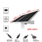 SolarConnectKit-80W40Ah-מערכת סולארית למגוון מכשירים (5G, Wifi
