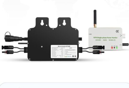 מבט חזיתי על המיקרוn אינוורטר SP-800 – -מיקרו אינוורטר סולארי עיצוב קומפקטי ויעיל