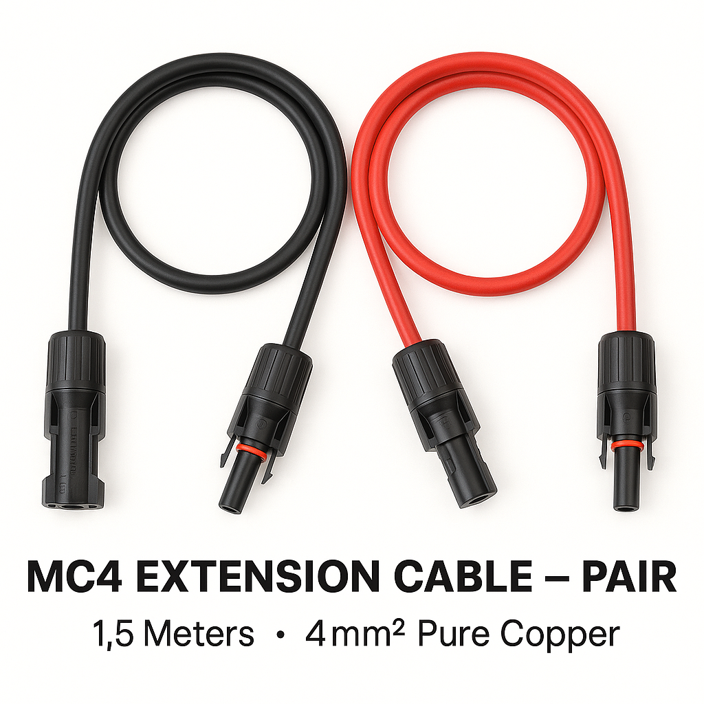 זוג כבל מאריך לפאנל סולארי