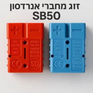 זוג מחברי אנדרסון כחול ואדום
