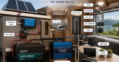 תכנית להתקנה של מצבר לקרוואן